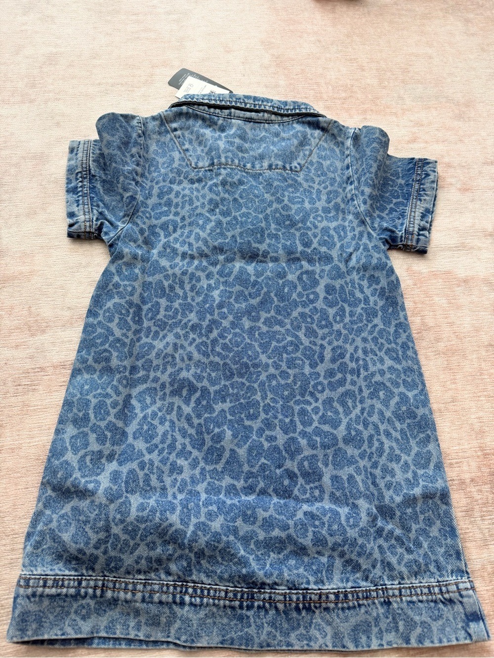 Cotton On Denim Polo Dress Leopard Size 7 - Picture 4 of 5